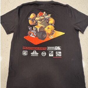 Abercrombie Kids Mario Kart T-Shirt Kids 15/16 Black Excellent Bowser Graphic